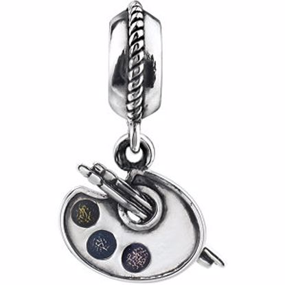 28617:101:P Sterling Silver Palette Dangle