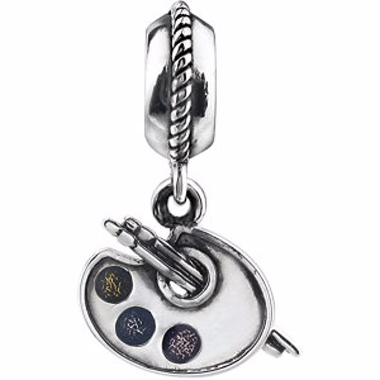 28617:101:P Sterling Silver Palette Dangle
