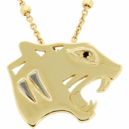 650685:1050:P 18kt Vermeil Panther 17" Necklace for Courage