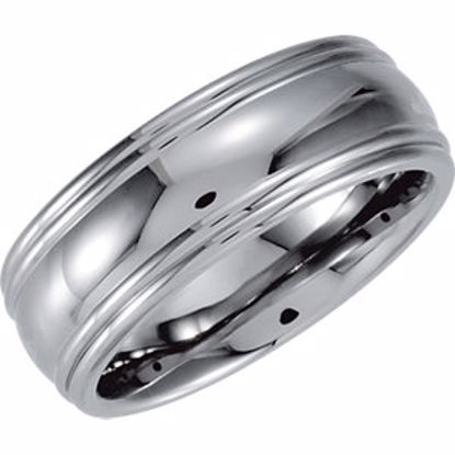 STST1002:108:P Stainless Steel 7mm Grooved Band Size 8