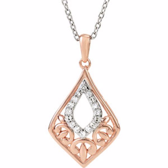 650073:100:P Sterling Silver 1/10 CTW Diamond 18" Necklace