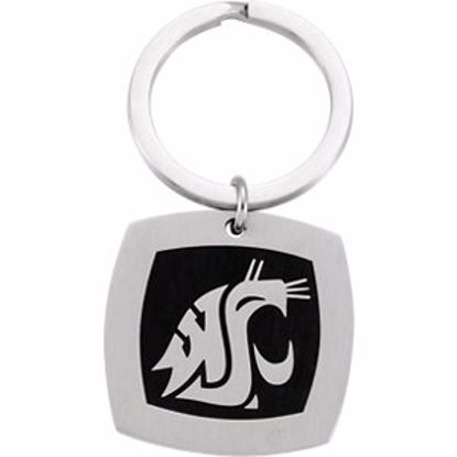 650517:114:P Washington State Cougars Logo Stainless Steel Key Chain
