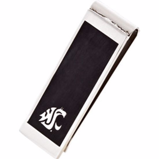 650580:104:P Washington State Cougars Logo Stainless Steel Money Clip