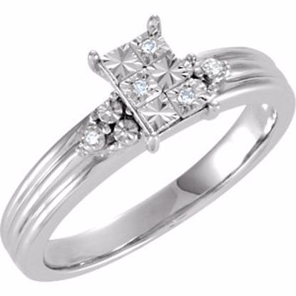650027:103:P .02 CTW Diamond Illusion Engagement Ring