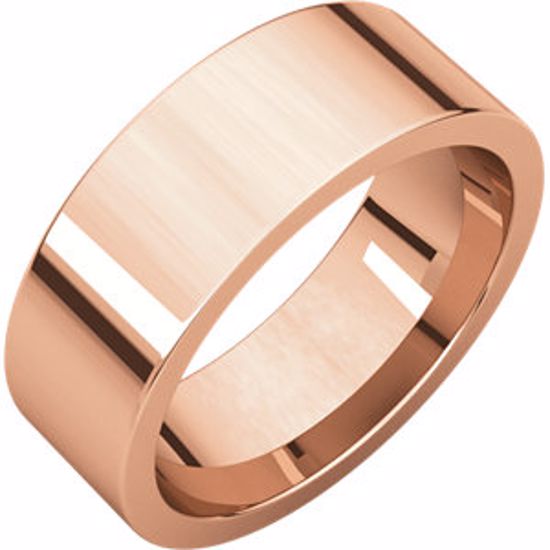 FIR11.5:685:P 14kt Rose 7mm Flat Comfort Fit Band