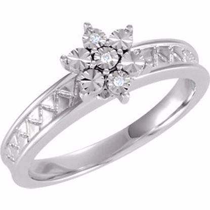 650020:104:P .015 CTW Diamond Illusion Engagement Ring