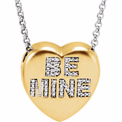 650271:110:P .02 CTW Diamond "Be Mine" Heart Necklace 