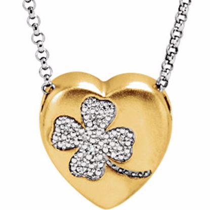 650271:143:P .025 CTW Diamond Clover Heart Necklace 
