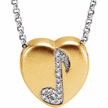 650271:146:P .015 CTW Diamond Music Note Heart Necklace 
