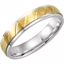51160:106:P Sterling Silver & 10kt Yellow 5mm Precious Bond Design Band Size 12 