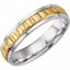 51164:105:P Sterling Silver & 10kt Yellow 7mm  Precious Bond® Band Size 11 
