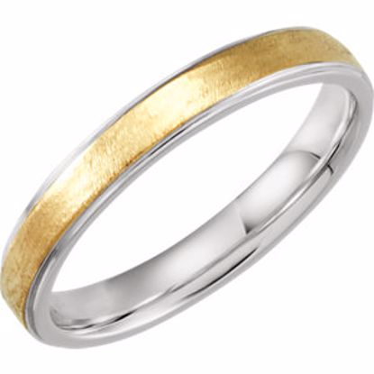 51166:103:P Comfort-Fit Precious Bond® Sterling & Karat Gold Band