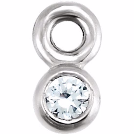 28548:1050:P 14kt White .03 CTW Diamond Micro Bezel Dangle