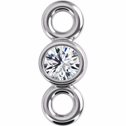 28549:1053:P 14kt White 1/10 CTW Diamond Micro Bezel Link 