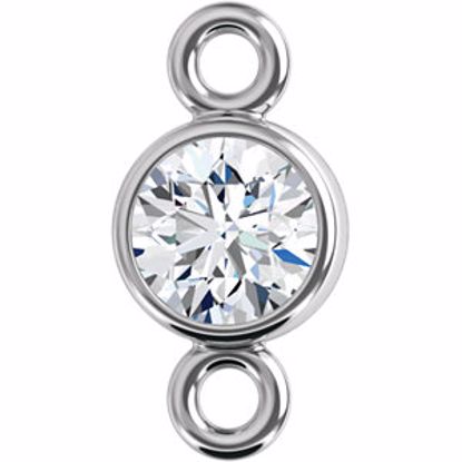 28549:1054:P 14kt White 1/6 CTW Diamond Micro Bezel Link 