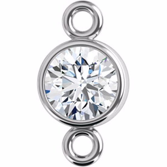 28549:1055:P 14kt White 1/4 CTW Diamond Micro Bezel Link 