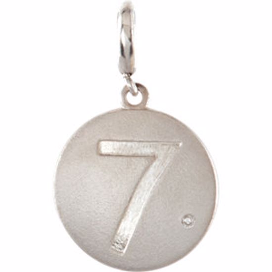 85542:60007:P .005 CTW Diamond Number "7" Disc Charm