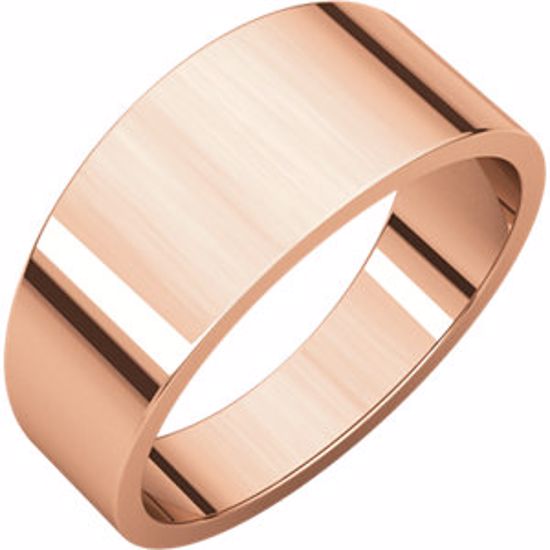 FT5:148261:P 14kt Rose 8mm Flat Tapered Band
