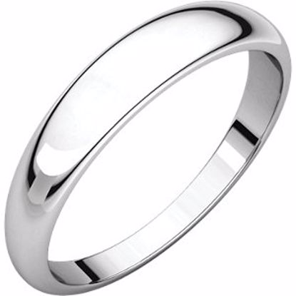 HRT9:165583:P Platinum 4mm Half Round Tapered Band