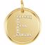 85088:10470:P Vermeil 1/10 CTW Diamond Initial "E" Pendant