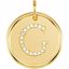 85088:10150:P Vermeil 1/10 CTW Diamond Initial "G" Pendant