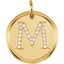 85088:10230:P Vermeil 1/8 CTW Diamond Initial "M" Pendant