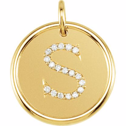 85088:10310:P Vermeil 1/10 CTW Diamond Initial "S" Pendant