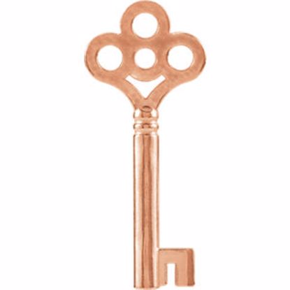85465:100200:P 14kt Rose Key Charm