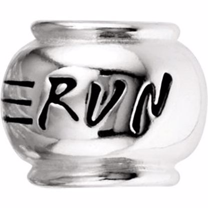 28742:1001:P Sterling Silver 10mm "Run" Bead