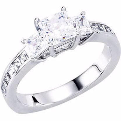 67862:60006:P 10kt White 1 1/5 CTW Diamond Engagement Ring