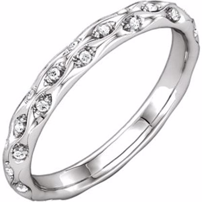 121962:6000:P 10kt White 1/5 CTW Diamond Sculptural Eternity Band Size 7