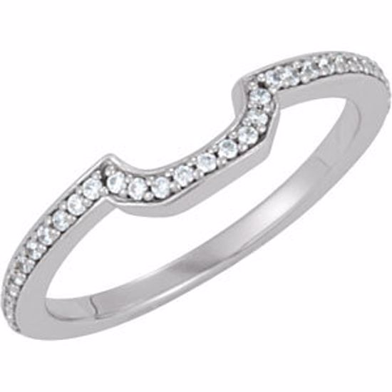 121636:602:P 10kt White .08 CTW Diamond Band
