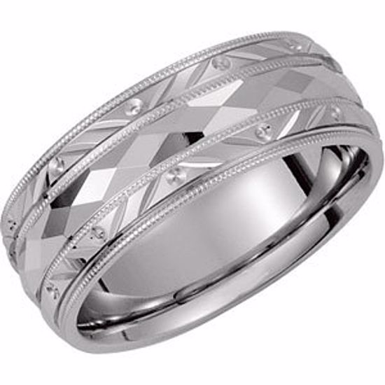 5717:6000:P Continuum Sterling Silver 6mm Comfort Fit Design Band Size 11