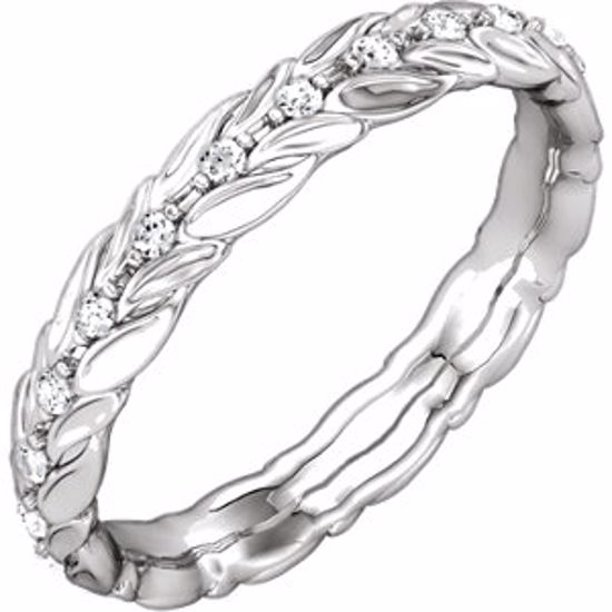 121970:60002:P 10kt White 1/5 CTW Diamond Sculptural Eternity Band Size 7