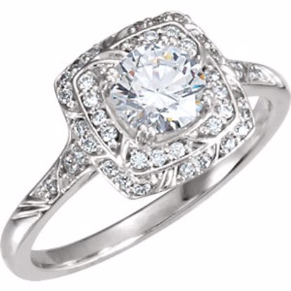121961:60007:P 10kt White 1 CTW Diamond Sculptural-Inspired Engagement Ring