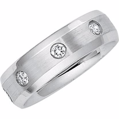 63349:290695:P Continuum Sterling Silver 1/2 CTW Diamond Band Size 11