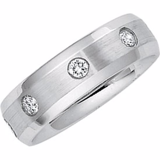 63349:290695:P Continuum Sterling Silver 1/2 CTW Diamond Band Size 11