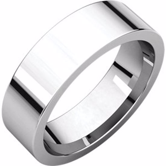 FIR13:649:P Continuum Sterling Silver 6mm Flat Comfort Fit Band