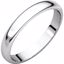 HR14:501:P Continuum Sterling Silver 3mm Half Round Band