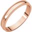 MGL6:125019:P 14kt Rose 3mm Light Milgrain Band