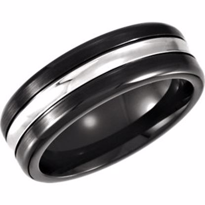 COR243:10105:P Cobalt 7.5mm Grooved Black PVD Design Band