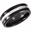COR243:1011:P Cobalt 7.5mm Grooved Black PVD Design Band
