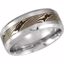 COR242:1011:P Cobalt 8mm Mokume Design Band Size 11