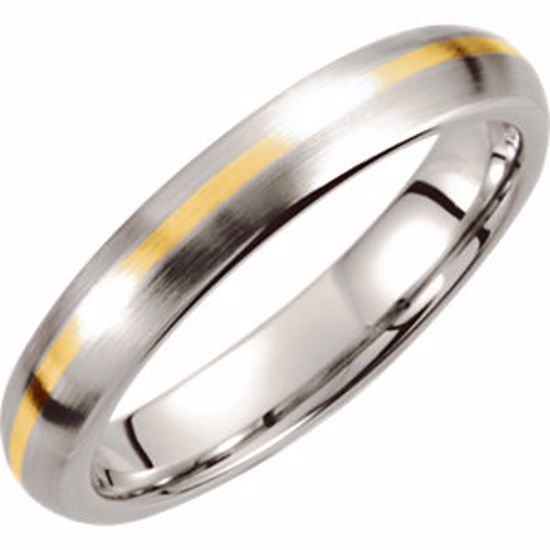 COR166:0010:P Cobalt/14kt Yellow 4mm Domed Band 10