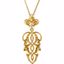 85587:70000:P 14kt Yellow Decorative Dangle 18" Necklace