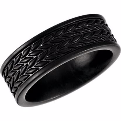 COR244:1014:P Cobalt 8mm Black PVD Design Band
