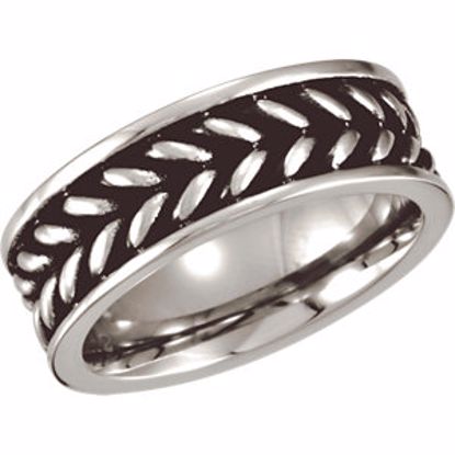 COR245:109:P Cobalt 8mm Black PVD Design Band