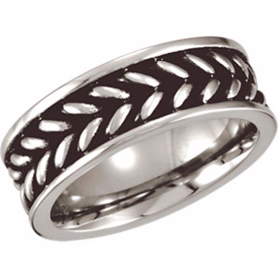 COR245:10125:P Cobalt 8mm Black PVD Design Band