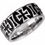 COR248:1095:P Cobalt 9mm Black PVD Cross Design Band 9.5