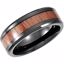 COR251:10125:P Cobalt 8mm Design Band with Rosewood Inlay Size 12.5